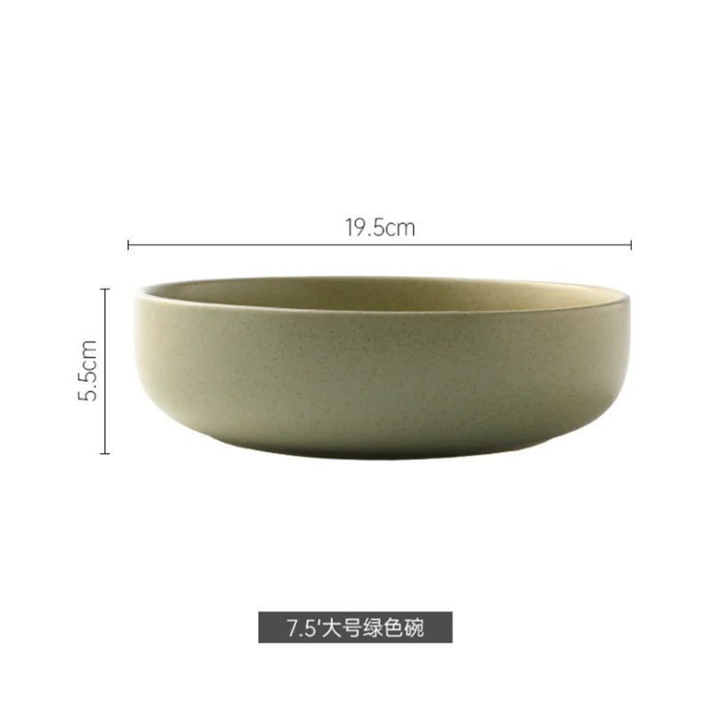 Solid Color Cutlery Tray Ceramic Plate Cooking Utensils Ceramic Plate Set Tableware Plate Wall Decoration Domestic Bowl Plate Se